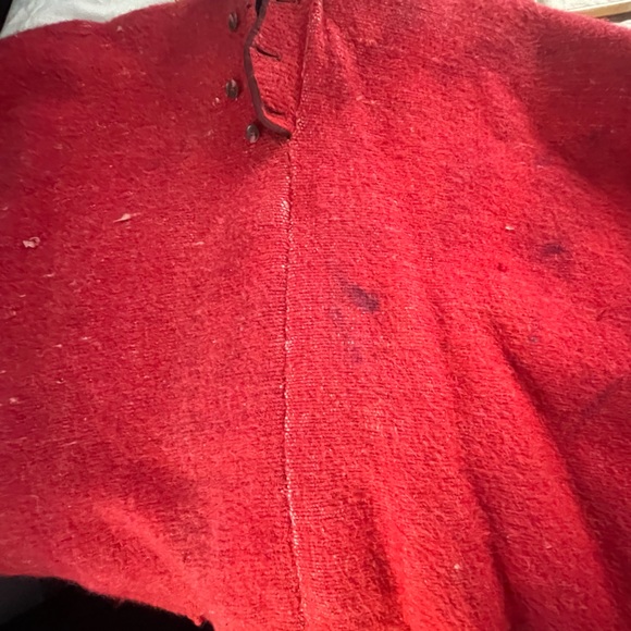 Vintage 1970s handmade wool poncho cape - Picture 7 of 9